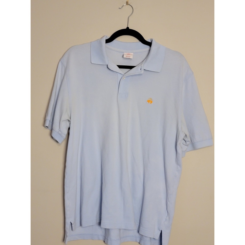 Brooks Brothers Performance Polo Original Fit Size Medium‎ Shirt Light Blue